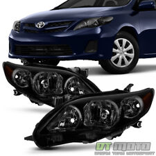 For Black Housing Smoke Lens 2011 2012 2013 Toyota Corolla Headlights Headlamps