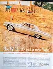 1961 Buick Wildcat V-8 Turbine Drive Full Size General Motors Print Ad 70
