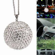 Crystal Ball Car Rear View Mirror Charms Home Decor Rhinestone Hanging Ornament