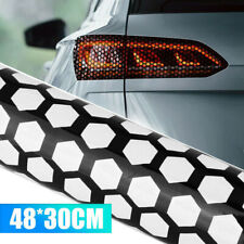 2x Car Rear Tail Light Cover Black Honeycomb Sticker Tail-lamp Decal Accessories