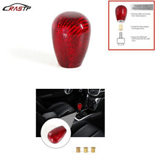 Jdm Universal Red Carbon Fiber Automatic Car Gear Shift Knob Shifter 5 6 Speed