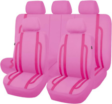 Universal Pink Car Seat Covers For Women Girls Rear Split Pink Car Accessories