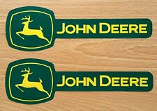 Two John Deere Fade Resistant 7.75 X 2.5 Vinyl Decal Stickers Free Usa Flag