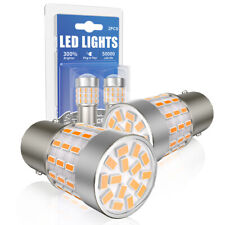 Ba15s 1156 Amber Led Turn Signal Light Bulbs Error Free Anti Hyper Flash Lamps