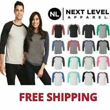 Next Level Unisex 34 Sleeve Raglan Tri-blend Baseball T-shirt Tee Xs-3xl 6051