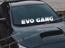 Evo Gang Windshield Window Car Decal Sticker Banner Vinyl Fits Mitsubishi Car