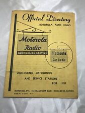 1957 Motorola Auto Radio Official Directory Of Distributors Service Stations