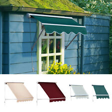 Window Awning Manual Retractable Outdoor Patio Canopy Sun Shade Shelter Drop Arm