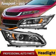 Pair Projector Headlights Wled Drl For 2013-2015 Honda Accord Sedan 4-door