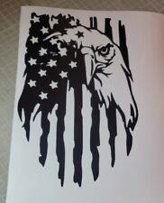 Usa Flag Eagle Distressed Decal Sticker Vinyl Graphic American Car Truck Window