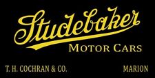 Studebaker Motor Cars Dlr. Of Marion In New Sign 18x36 Usa Steel Xl Size 8 Lbs