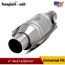 Universal-fit Catalytic Converter 2 Inlet Outlet Weld-on Epa Obdii 13 Long