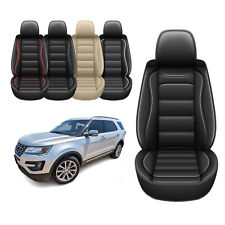 Car Front Row 2 Seat Cover Cushion Faux Leather Pad For Ford Explorer 2004-2023
