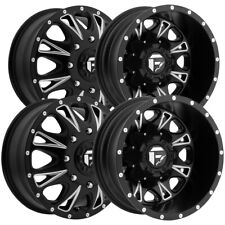 Set Of 4 Fuel D513 Throttle Dually 17 Inch 8x6.5 Blackmilled Wheels Rims