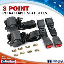 2 Set Universal 3 Point Retractable Seat Belts For Gmc Sierra 1500 1998-2019