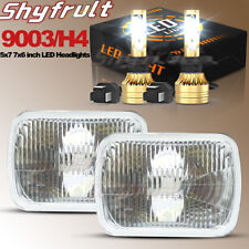 Pairs 5x7 7x6inch Rectangle Led Hilo Headlight Drl For Toyota Pickup Truck