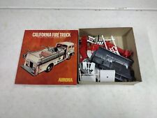 Vintage 1971 Aurora California Fire Truck 132 Model Kit For Parts W Box