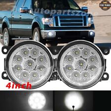 Pair 4 Bumper Round Led Fog Lights Halo Driving Lamp For 2009-2014 Ford F150