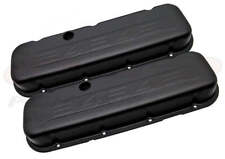 For 1965-1995 Chevy Big Block Tall Steel Valve Covers With 454 Logo Black