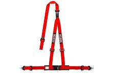 Sparco Racing Seat Belt Safety Harness Red 3-point Dbl Rel 2-inch Lap Shoulder