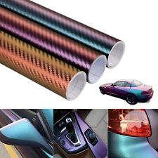 30100cm Chameleon 3d Carbon Fiber Vinyl Film Sticker Decal Car Wrap Decoration