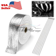 Silver Exhaust Pipe Insulation Thermal Heat Wrap 2x50 Motorcycle Header