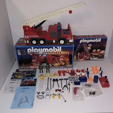 Lot Of Playmobil Firefighters Fire Truck 1996 - Incomplete 3879 3881 Parts Only