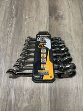 New - Gearwrench 86795 Sae Standard Flex Head Ratcheting Wrench Set - 8 Count