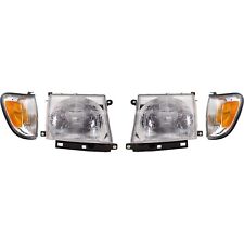 Headlight Kit For 1997-2000 Toyota Tacoma 4wd Rwd With Corner Light Lh And Rh