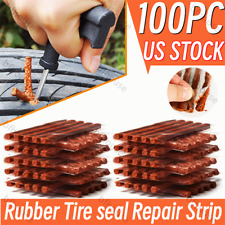 100pcs Rubber Tire Repair Plugs Tubeless Self Vulcanizing Tire Repair Strip Kit