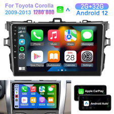 For Toyota Corolla 2009-2013 9 Car Stereo Radio Gps Navi Carplay Bt Android 12