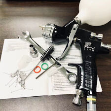 Black Spray Gun Te20 1.3mm Nozzle Hvlp Pro Car Paint Tool Pistol For Devilbiss