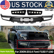 For 09-2014 Ford F150 F-150 Steel Gray Front Bumper Assembly Wled Raptor Style