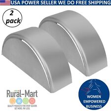 2pk Steel Round Single Axle Trailer Fenders With Back Plate Fits 14 To 16wheel