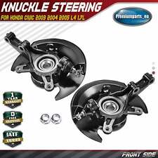 2x Front Wheel Hub Bearing Steering Knuckle Assy For Honda Civic 2003-2005 1.7l
