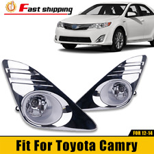Front Bumper Chrome Fog Lights W Wiring Fit For 2012-2014 Toyota Camry Le Xle