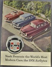 1951 Nash 16pg Catalog Brochure Ambassador Statesman Rambler Excellent Original