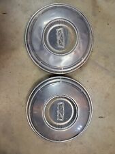 67-72 Ford Truck Van F100 Painted Dog Dish Hubcaps Lot Of 2 Man Art Man Cave