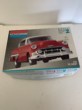 Monogram 53 Chevy Coupe Vintage Model Car Kit Open Box All Parts Read
