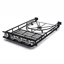 Roof Luggage Rack 4 Led Spot Light Bar For Rc Axial Scx10 Rock Crawler 518bk