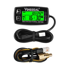 Yooreal Digital Oil And Water Temperature Gauge Metertachometer And Hour Meter