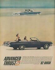 1961 62 Buick Invicta Convertible Vintage Print Ad Wildcat 445 V-8 Turbine Lo1