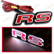 Led Red Rs Front Hood Grille Badge Emblem Light For Chevrolet Camaro Ford Focus