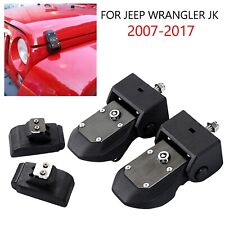 For Jeep Wrangler Jk 07-17 Black Hood Latches Catch Buckle Lock Accessories