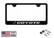 Ford Mustang Gt Coyote Laser Etched Black Stainless License Plate Frame