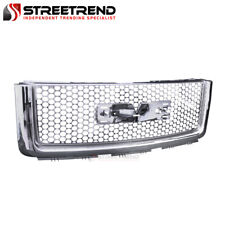 For 2007-2013 Gmc Sierra 1500 Round Mesh Front Bumper Grille Grill Guard Chrome