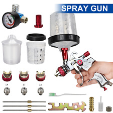 Hvlp Air Spray Gun Kit Auto Paint Gravity Feed Car Primer 1.4mm2.0mm Nozzle Set