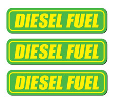 3x Diesel Fuel Only Sticker Decal Tank Fuel Door Vinyl Laminate Label