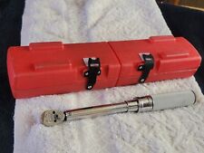 Snap-on Click-type Torque Wrench Qc1r200 14 Drive 40-200 Inlbs Case Exc