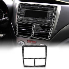 Black Center Air Vent Outlet Sticker Carbon Fiber For Subaru Impreza 2009-2011